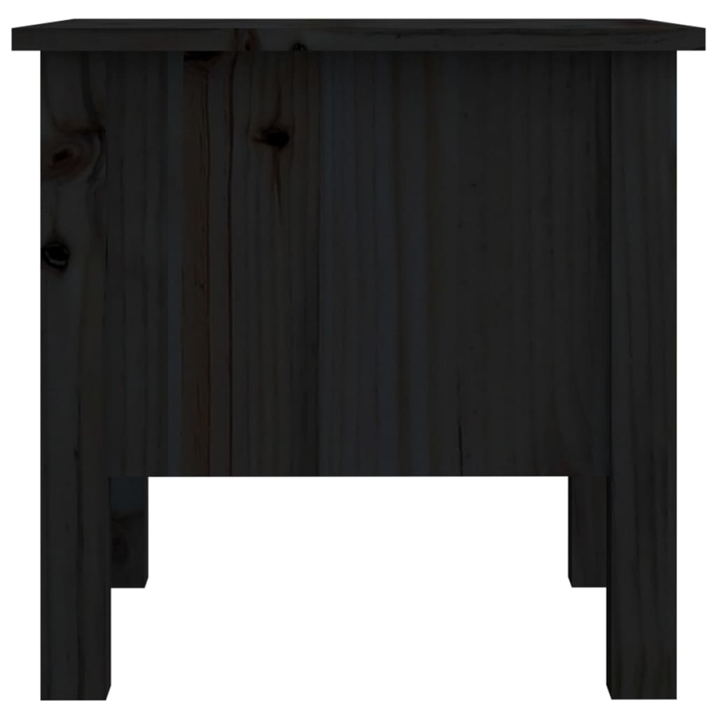 Bijzettafels 2 st 40x40x39 cm massief grenenhout zwart is nu te koop bij PeponiXL, paradijselijk wonen!