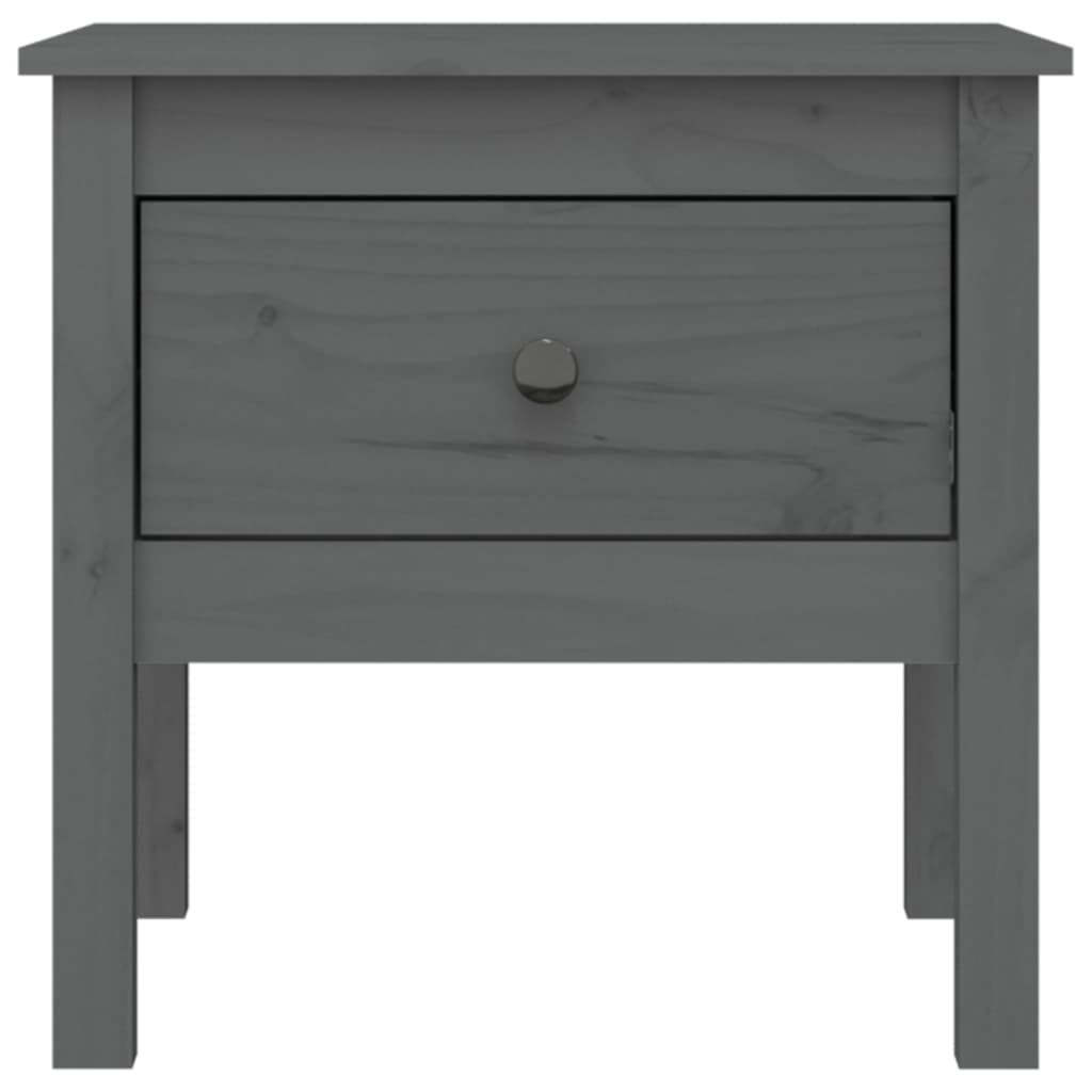 Bijzettafel 50x50x49 cm massief grenenhout grijs is nu te koop bij PeponiXL, paradijselijk wonen!