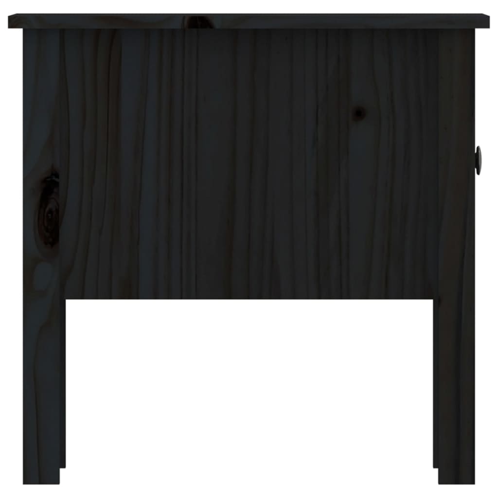 Bijzettafel 50x50x49 cm massief grenenhout zwart is nu te koop bij PeponiXL, paradijselijk wonen!
