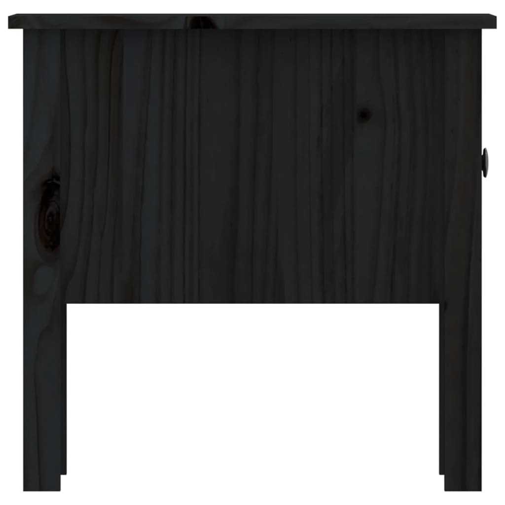 Bijzettafels 2 st 50x50x49 cm massief grenenhout zwart is nu te koop bij PeponiXL, paradijselijk wonen!
