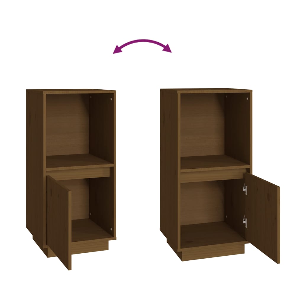 Dressoir 38x35x80 cm massief grenenhout honingbruin is nu te koop bij PeponiXL, paradijselijk wonen!