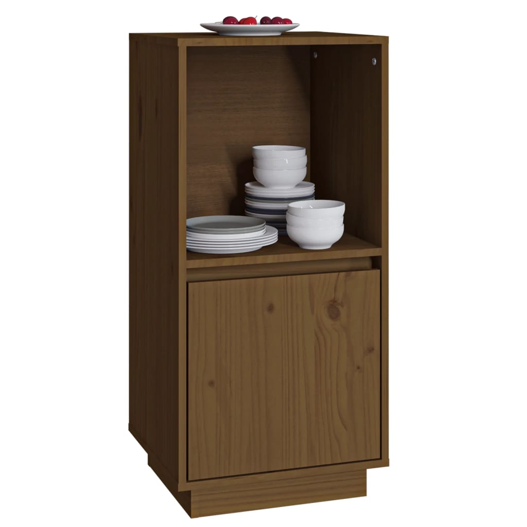 Dressoir 38x35x80 cm massief grenenhout honingbruin is nu te koop bij PeponiXL, paradijselijk wonen!