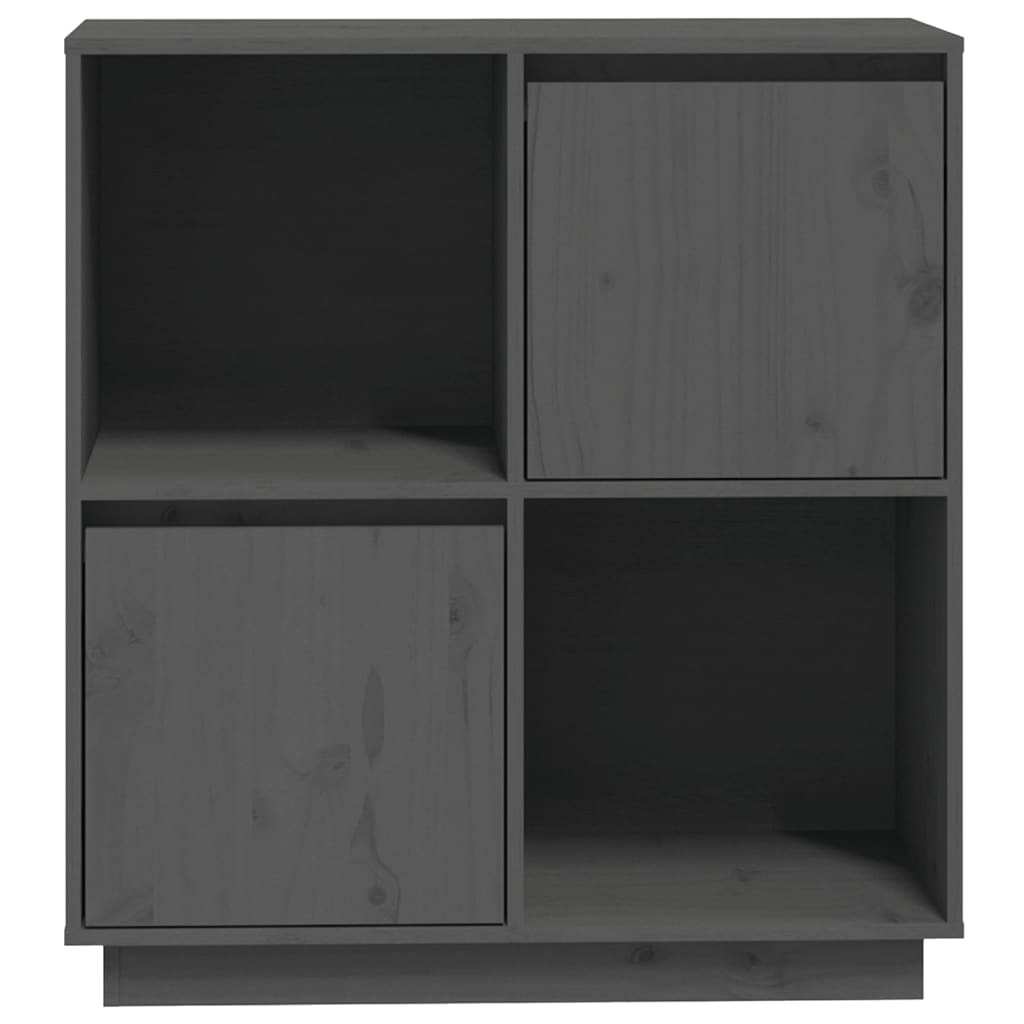 Dressoir 74x35x80 cm massief grenenhout grijs is nu te koop bij PeponiXL, paradijselijk wonen!