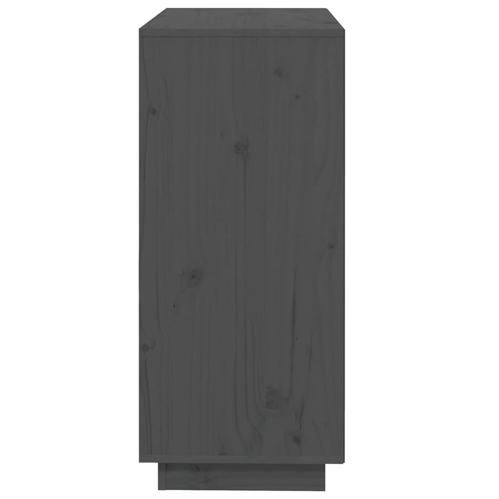 Dressoir 74x35x80 cm massief grenenhout grijs is nu te koop bij PeponiXL, paradijselijk wonen!