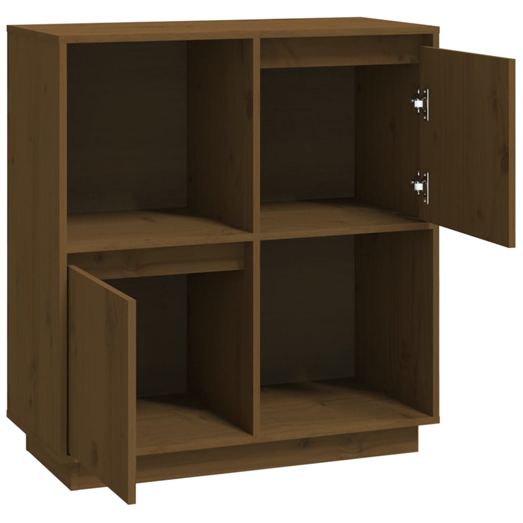 Dressoir 74x35x80 cm massief grenenhout honingbruin is nu te koop bij PeponiXL, paradijselijk wonen!