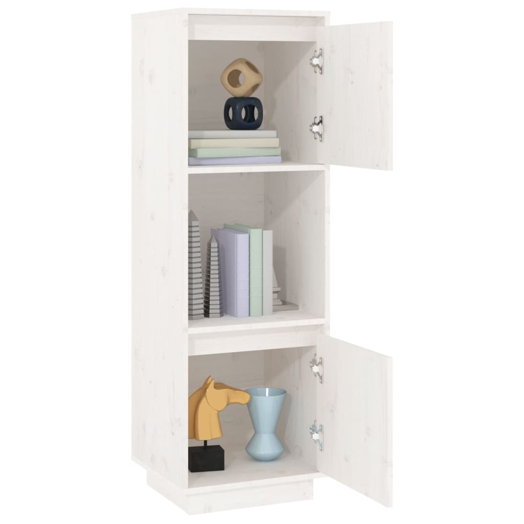 Hoge kast 38x35x117 cm massief grenenhout wit is nu te koop bij PeponiXL, paradijselijk wonen!