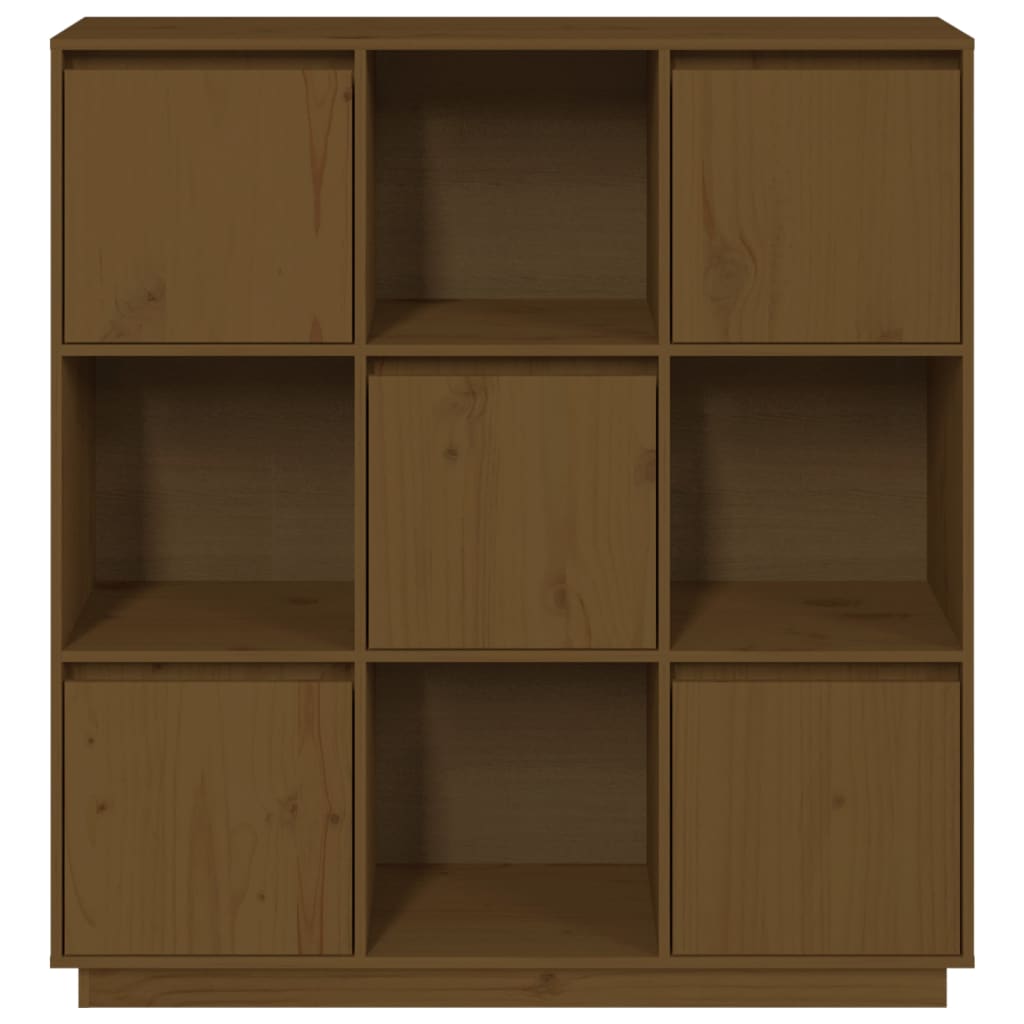 Hoge kast 110,5x35x117 cm massief grenenhout honingbruin is nu te koop bij PeponiXL, paradijselijk wonen!