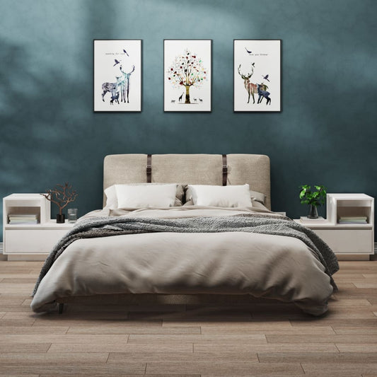 Nachtkastjes 2 st 60x34x51 cm massief grenenhout wit is nu te koop bij PeponiXL, paradijselijk wonen!