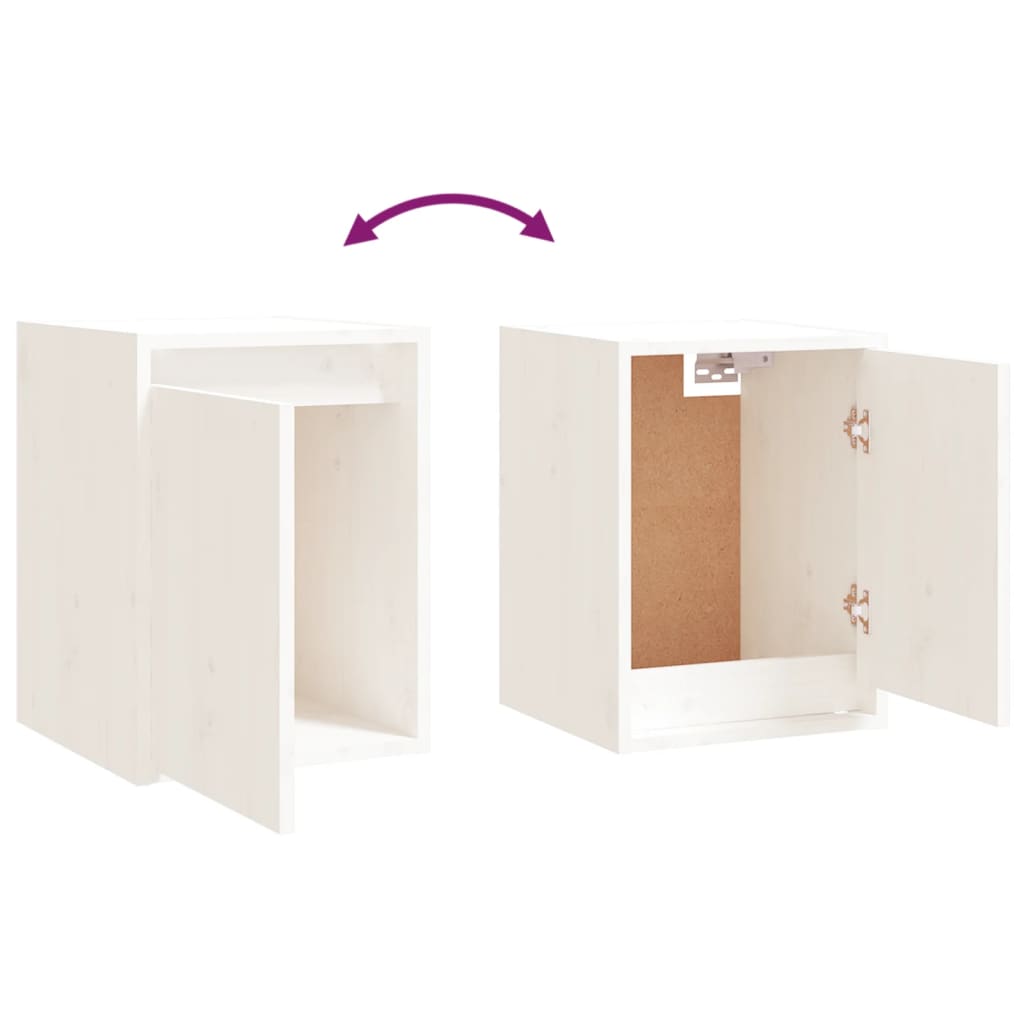 Tv-meubelen 3 st massief grenenhout wit is nu te koop bij PeponiXL, paradijselijk wonen!