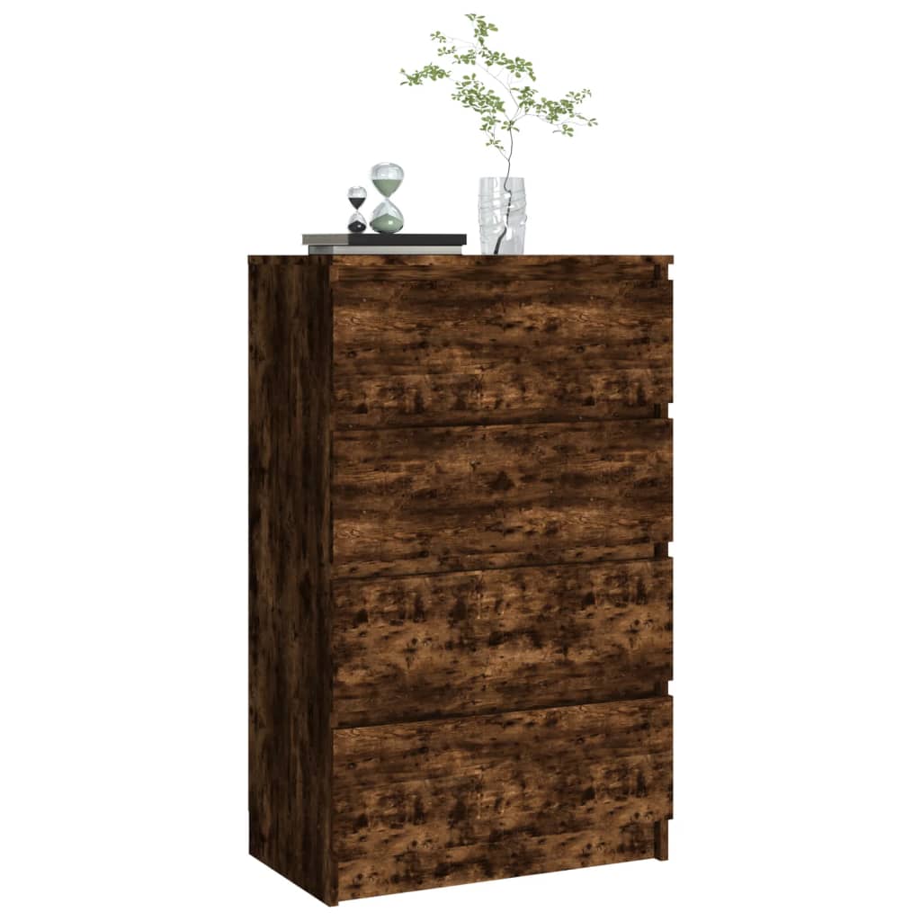 Dressoir 60x35x98,5 cm bewerkt hout gerookt eikenkleurig is nu te koop bij PeponiXL, paradijselijk wonen!