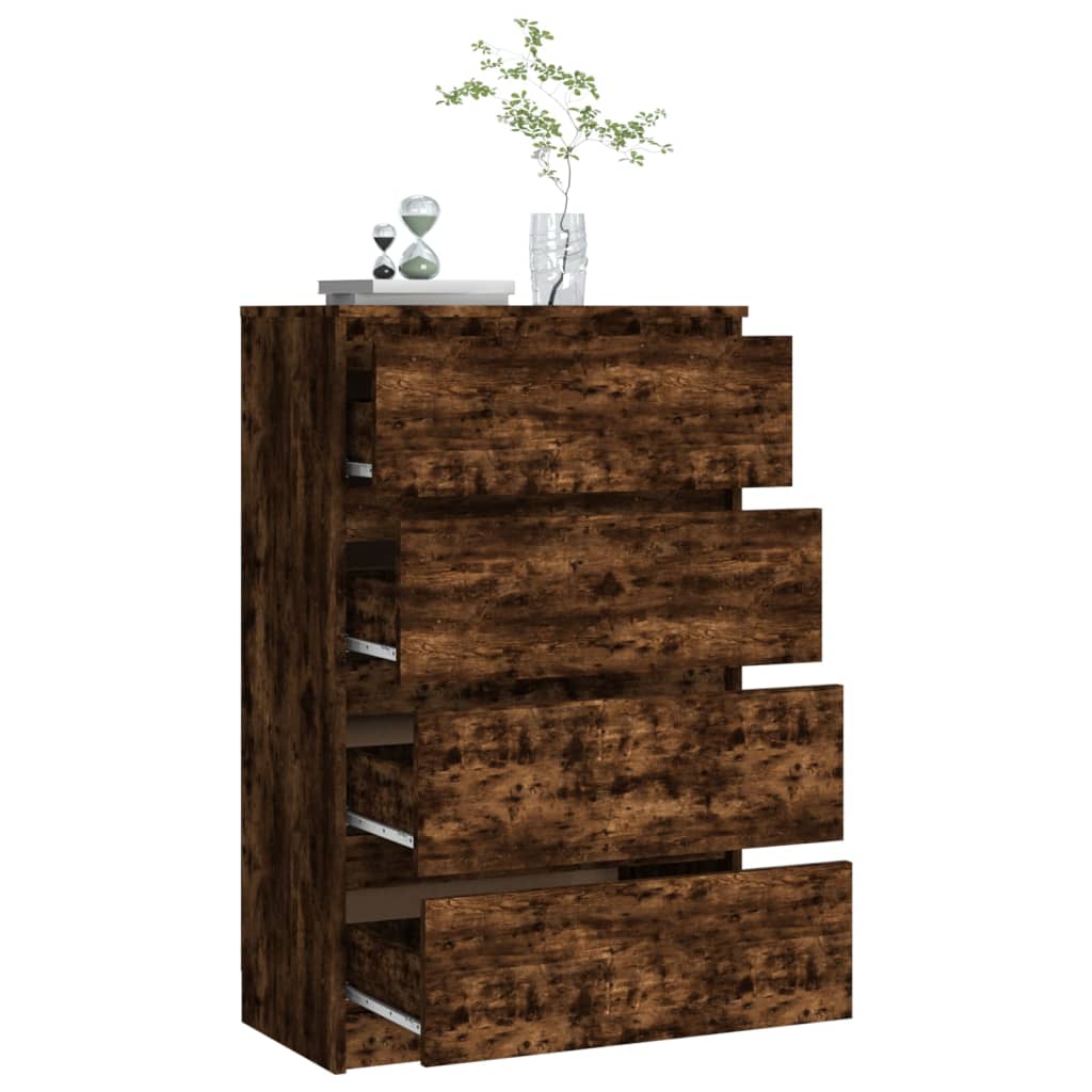 Dressoir 60x35x98,5 cm bewerkt hout gerookt eikenkleurig is nu te koop bij PeponiXL, paradijselijk wonen!