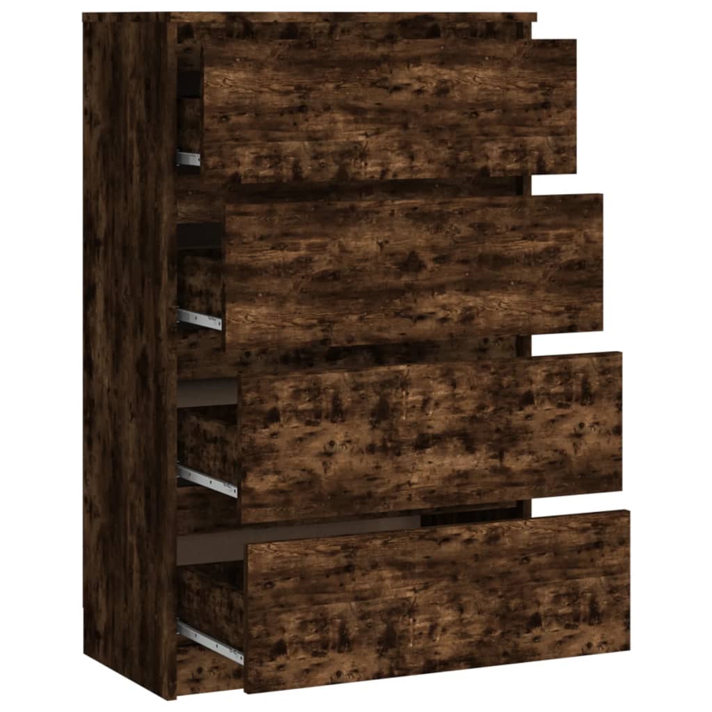 Dressoir 60x35x98,5 cm bewerkt hout gerookt eikenkleurig is nu te koop bij PeponiXL, paradijselijk wonen!