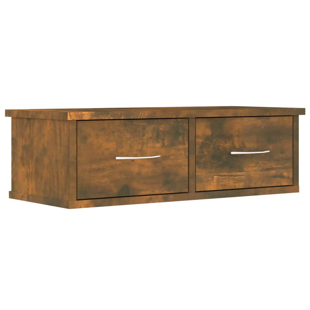 Wandkast 60x26x18,5 cm bewerkt hout gerookt eikenkleurig is nu te koop bij PeponiXL, paradijselijk wonen!