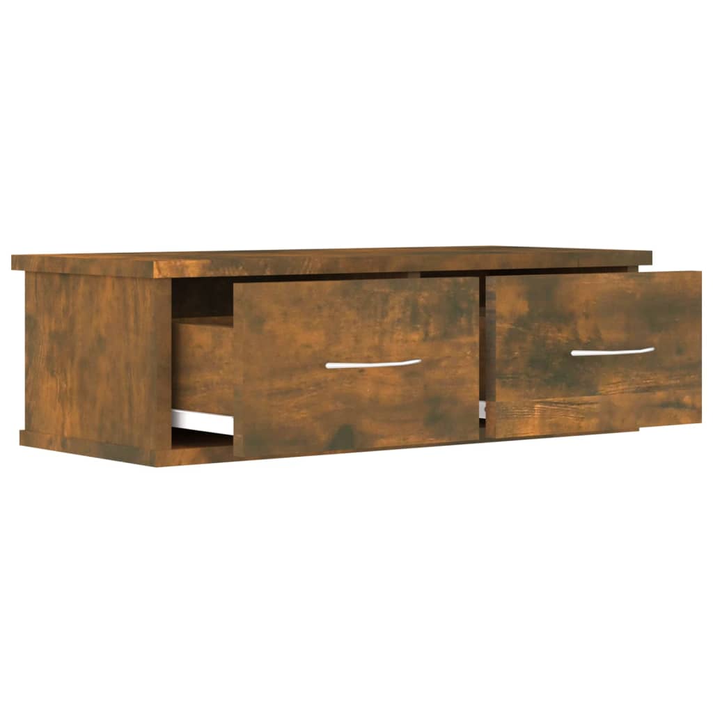 Wandkast 60x26x18,5 cm bewerkt hout gerookt eikenkleurig is nu te koop bij PeponiXL, paradijselijk wonen!