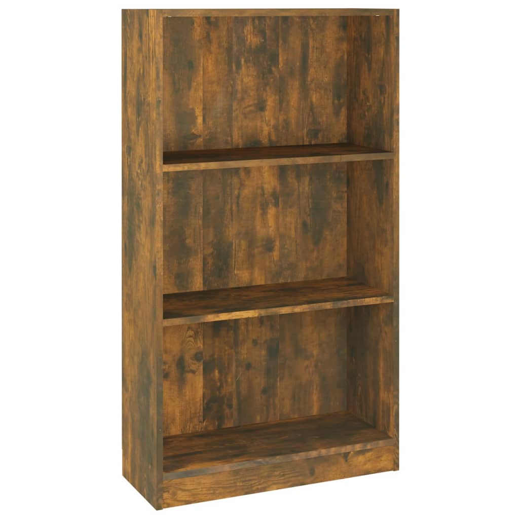 Boekenkast 60x24x109 cm bewerkt hout gerookt eikenkleurig is nu te koop bij PeponiXL, paradijselijk wonen!