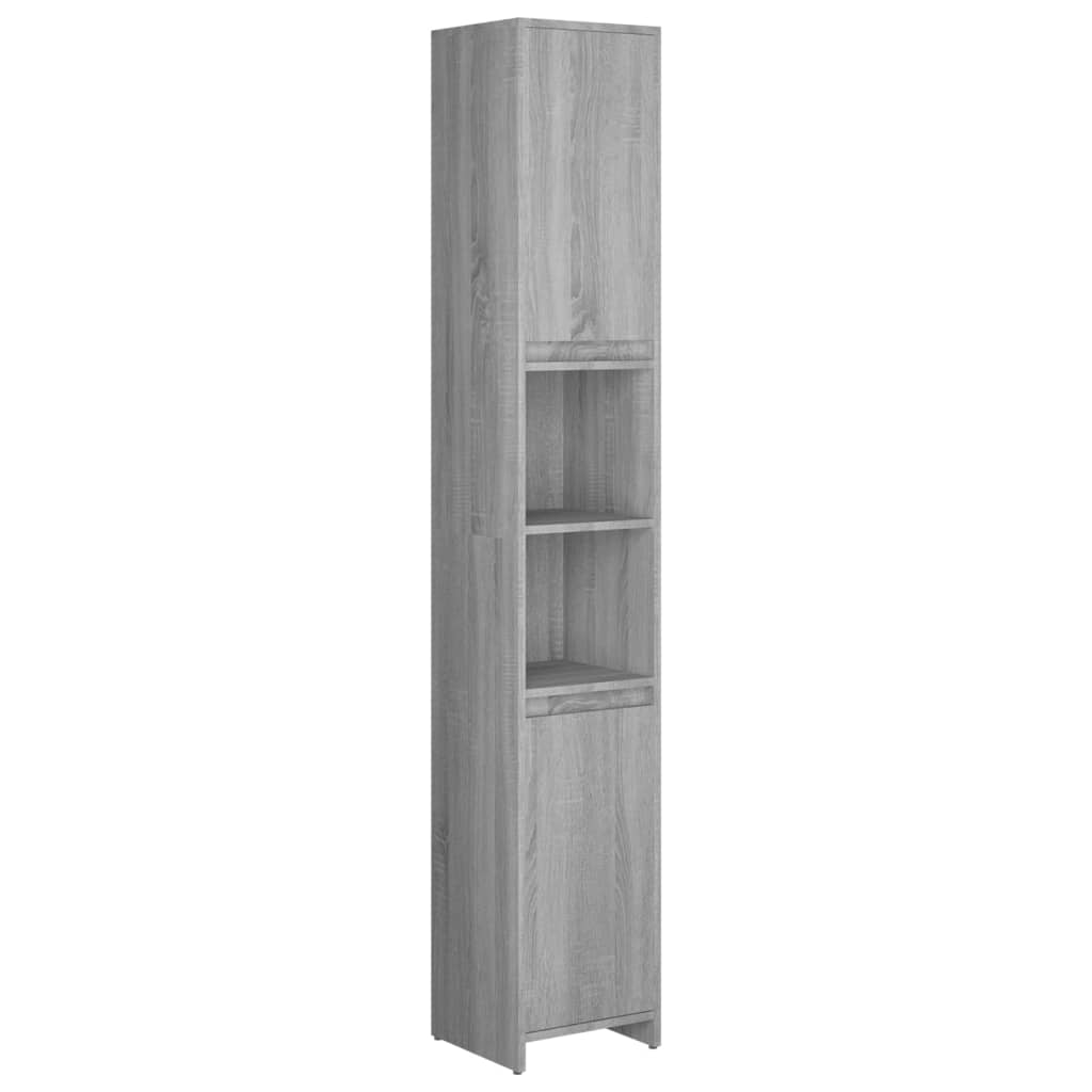 Badkamerkast 30x30x183,5 cm bewerkt hout grijs sonoma eiken is nu te koop bij PeponiXL, paradijselijk wonen!