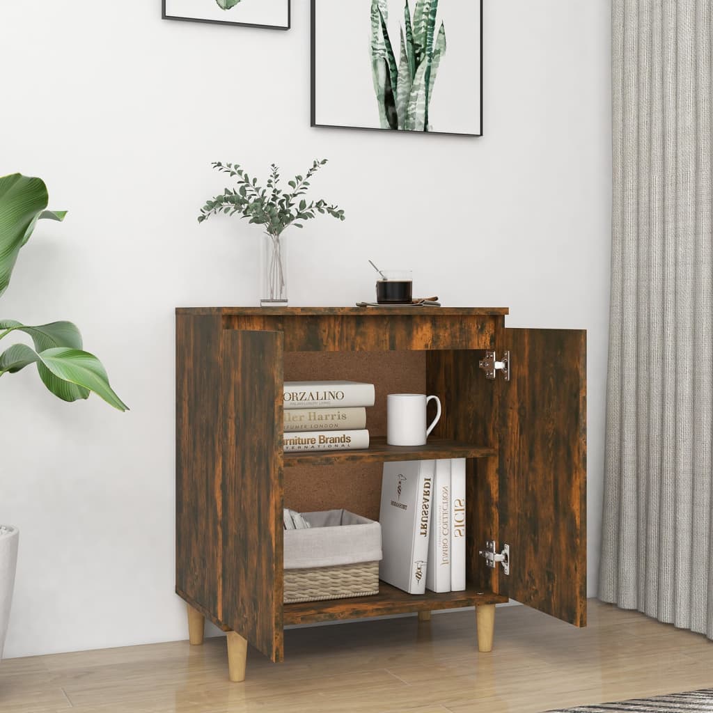 Dressoir 60x35x70 cm bewerkt hout gerookt eikenkleurig is nu te koop bij PeponiXL, paradijselijk wonen!
