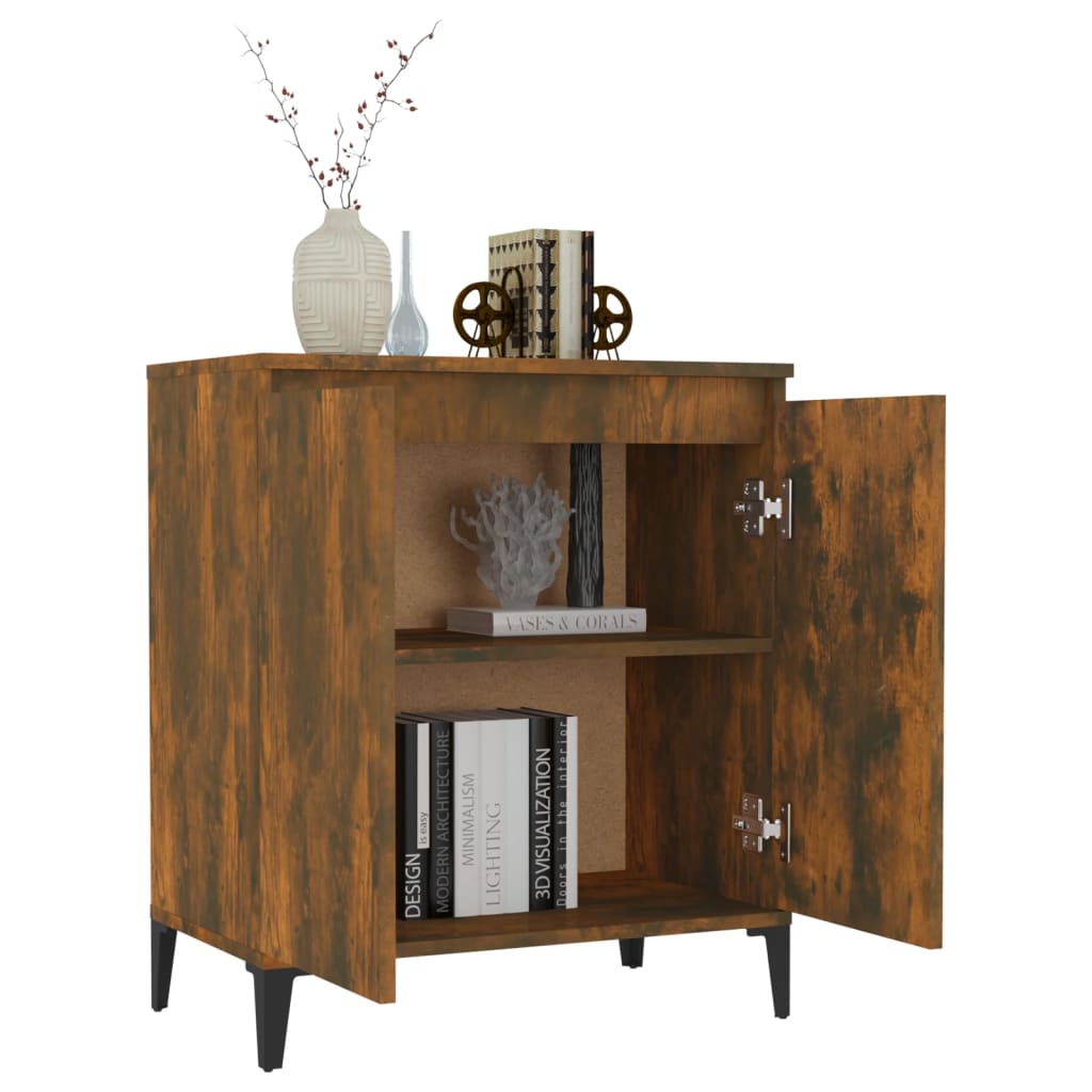Dressoir 60x35x70 cm bewerkt hout gerookt eikenkleurig is nu te koop bij PeponiXL, paradijselijk wonen!