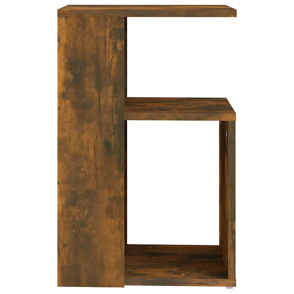 Bijzettafel 36x30x56 cm bewerkt hout gerookt eikenkleurig is nu te koop bij PeponiXL, paradijselijk wonen!