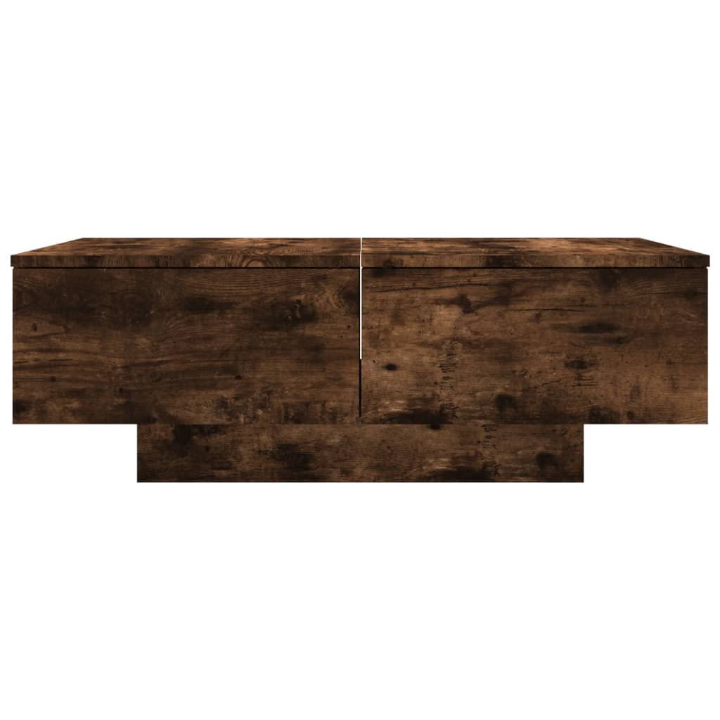 Salontafel 90x60x31 cm bewerkt hout gerookt eikenkleurig is nu te koop bij PeponiXL, paradijselijk wonen!