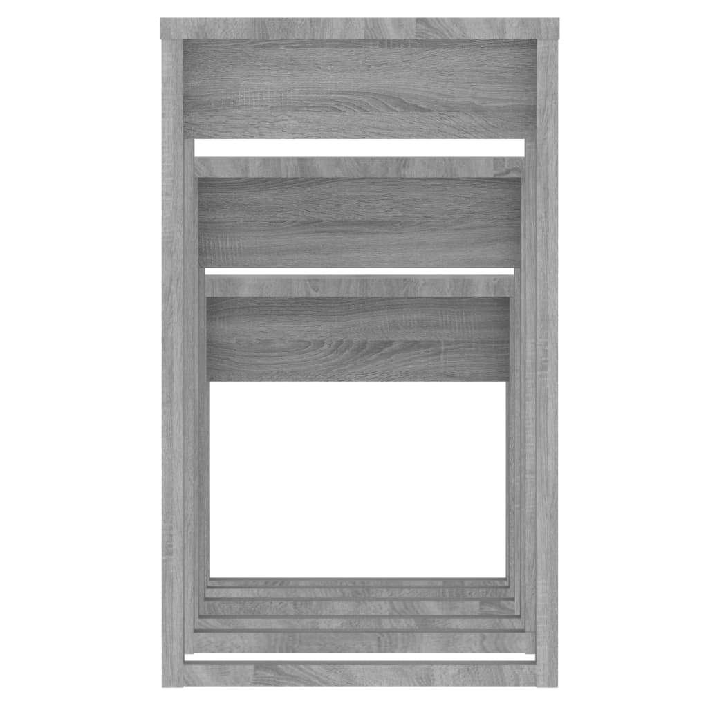 3-delige Tafeltjesset bewerkt hout grijs sonoma eikenkleurig is nu te koop bij PeponiXL, paradijselijk wonen!