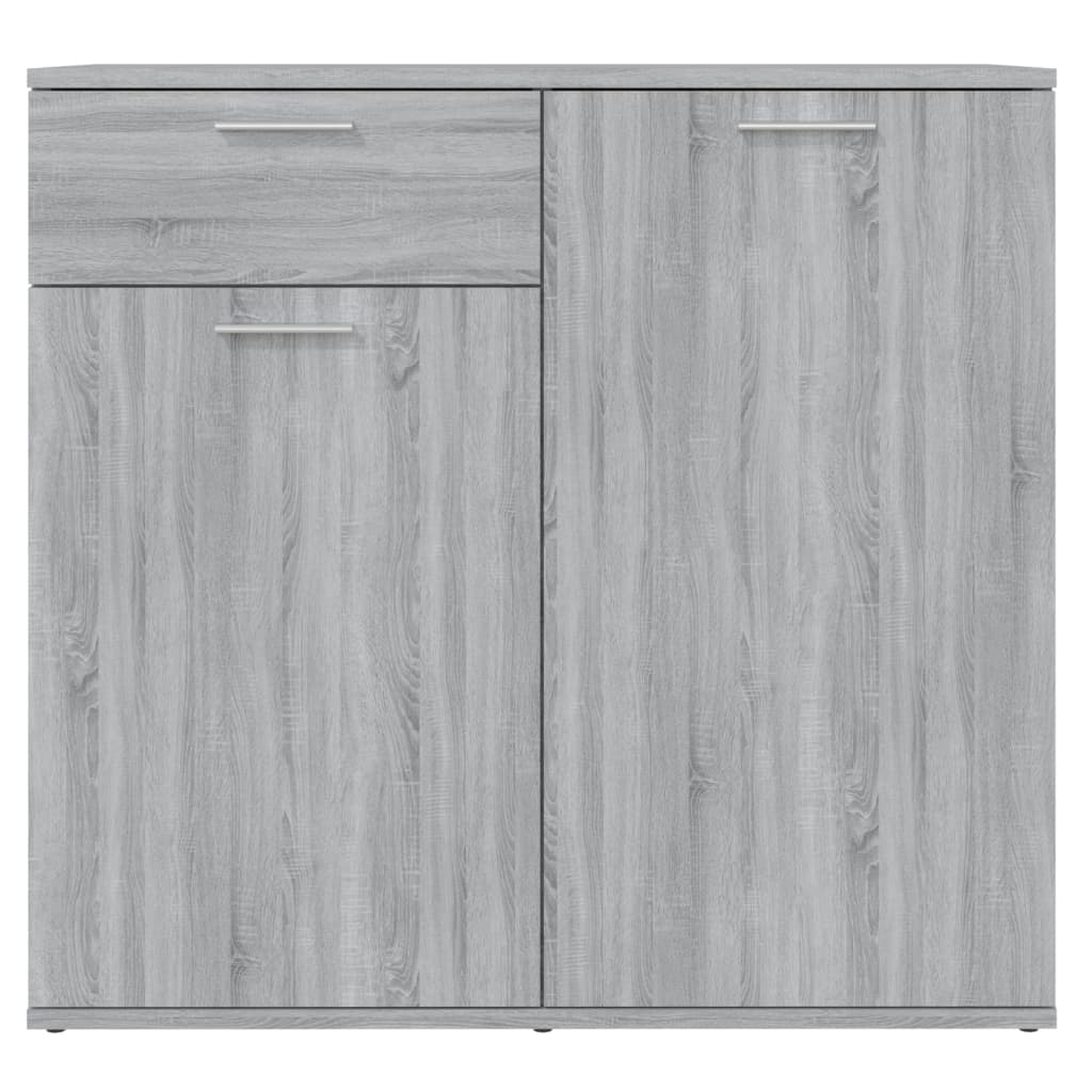 Dressoir 80x36x75 cm bewerkt hout grijs sonoma eikenkleurig is nu te koop bij PeponiXL, paradijselijk wonen!