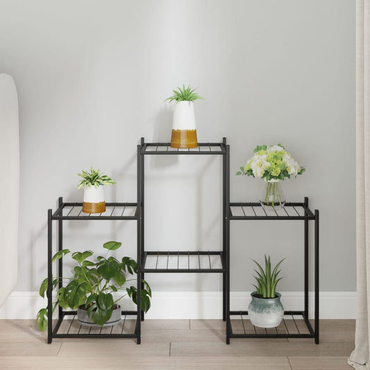 Bloemenstandaard 83x25x60 cm ijzer zwart is nu te koop bij PeponiXL, paradijselijk wonen!