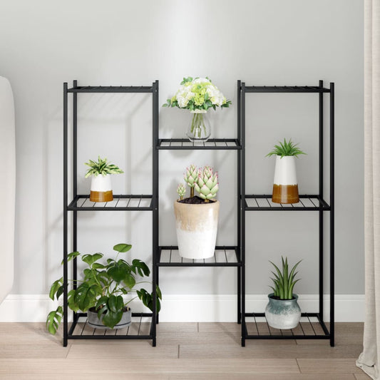 Bloemenstandaard 83x25x80 cm ijzer zwart is nu te koop bij PeponiXL, paradijselijk wonen!