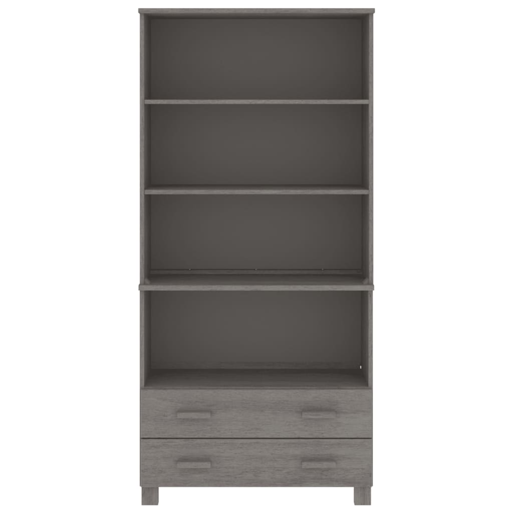 Hoge kast HAMAR massief grenenhout lichtgrijs is nu te koop bij PeponiXL, paradijselijk wonen!