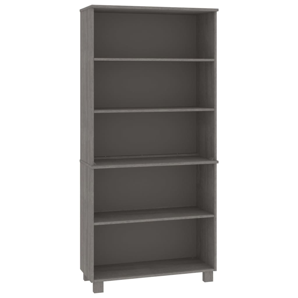 Hoge kast HAMAR massief grenenhout lichtgrijs is nu te koop bij PeponiXL, paradijselijk wonen!