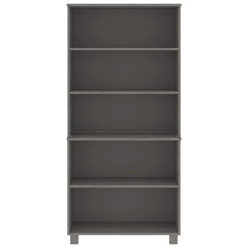 Hoge kast HAMAR massief grenenhout lichtgrijs is nu te koop bij PeponiXL, paradijselijk wonen!