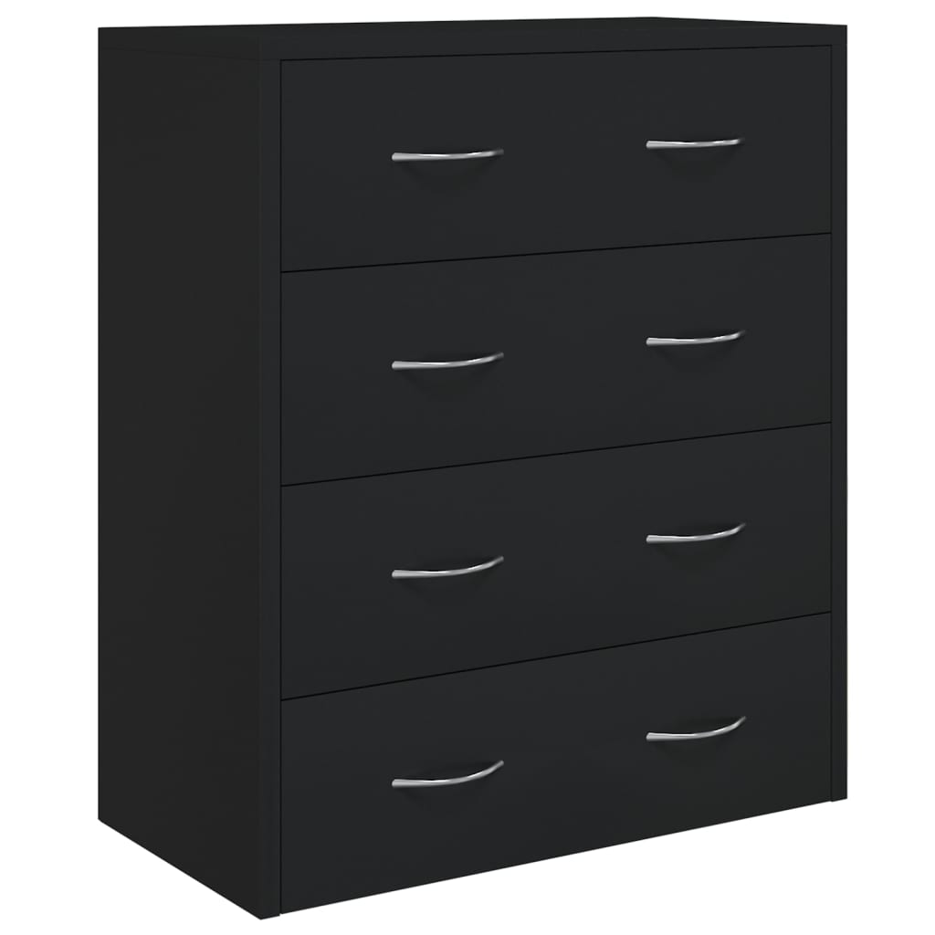 Dressoir met 4 lades 60x30,5x71 cm zwart is nu te koop bij PeponiXL, paradijselijk wonen!