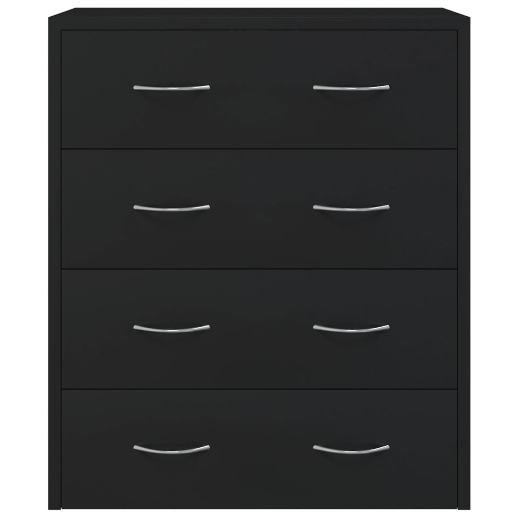 Dressoir met 4 lades 60x30,5x71 cm zwart is nu te koop bij PeponiXL, paradijselijk wonen!