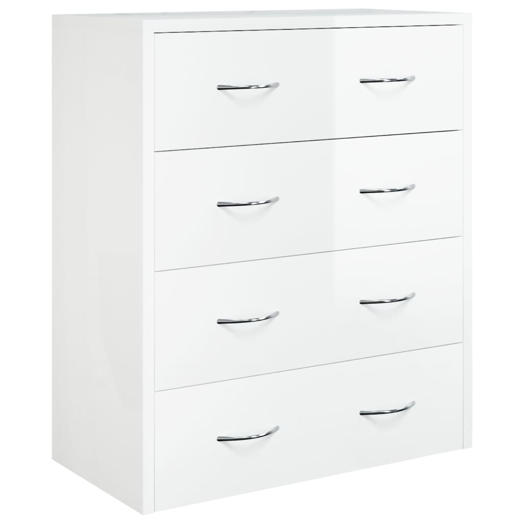 Dressoir met 4 lades 60x30,5x71 cm hoogglans wit is nu te koop bij PeponiXL, paradijselijk wonen!