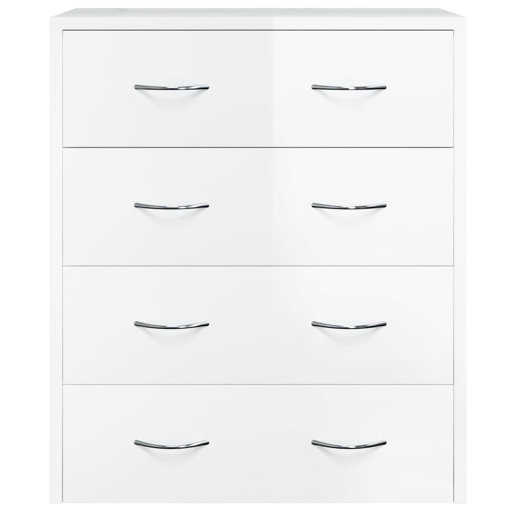 Dressoir met 4 lades 60x30,5x71 cm hoogglans wit is nu te koop bij PeponiXL, paradijselijk wonen!
