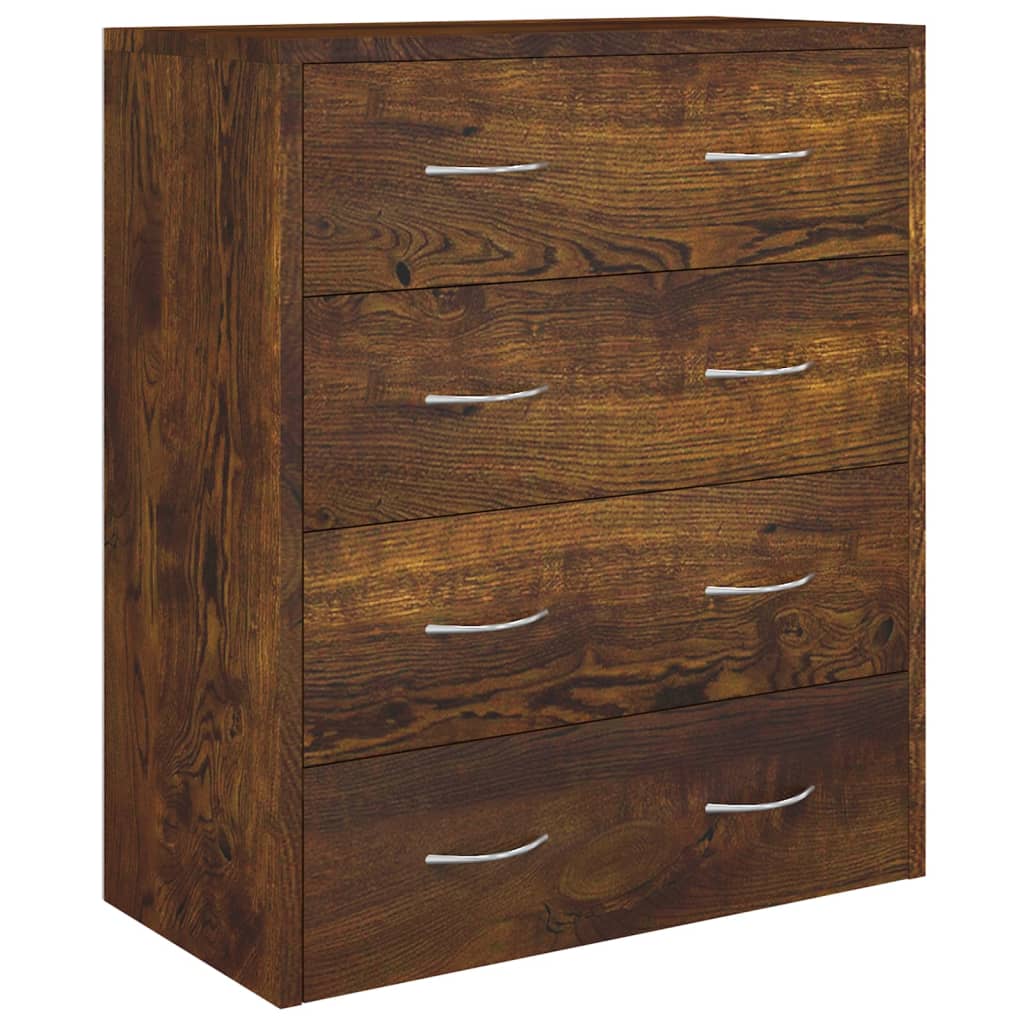Dressoir met 4 lades 60x30,5x71 cm gerookt eiken is nu te koop bij PeponiXL, paradijselijk wonen!