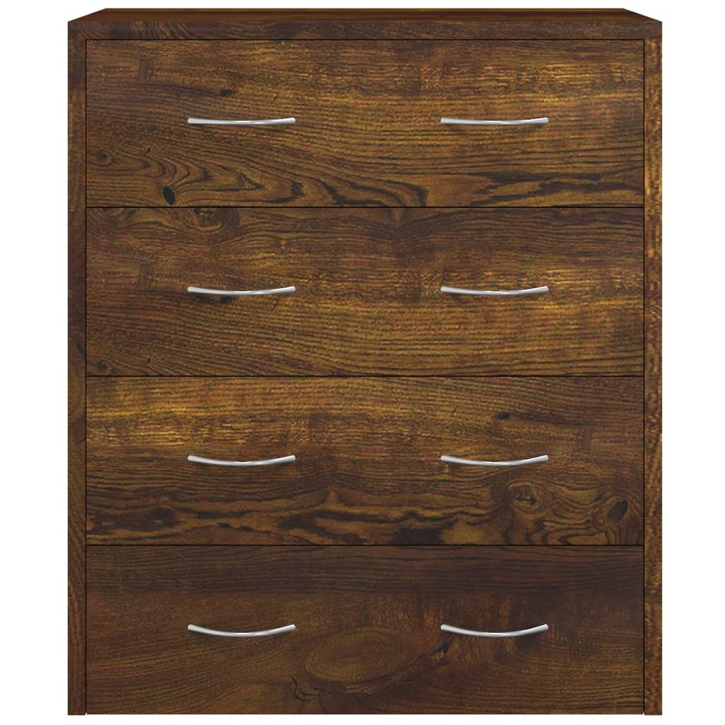 Dressoir met 4 lades 60x30,5x71 cm gerookt eiken is nu te koop bij PeponiXL, paradijselijk wonen!