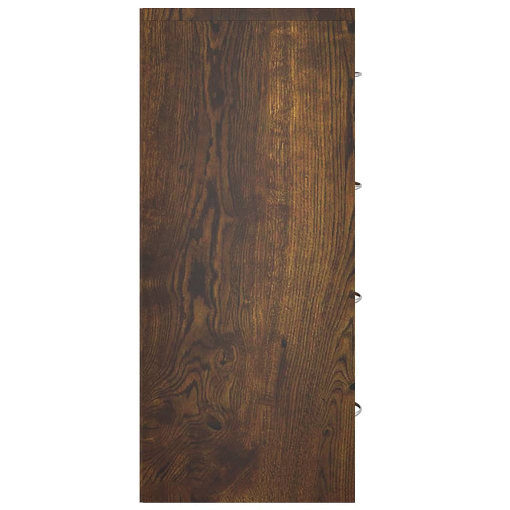 Dressoir met 4 lades 60x30,5x71 cm gerookt eiken is nu te koop bij PeponiXL, paradijselijk wonen!