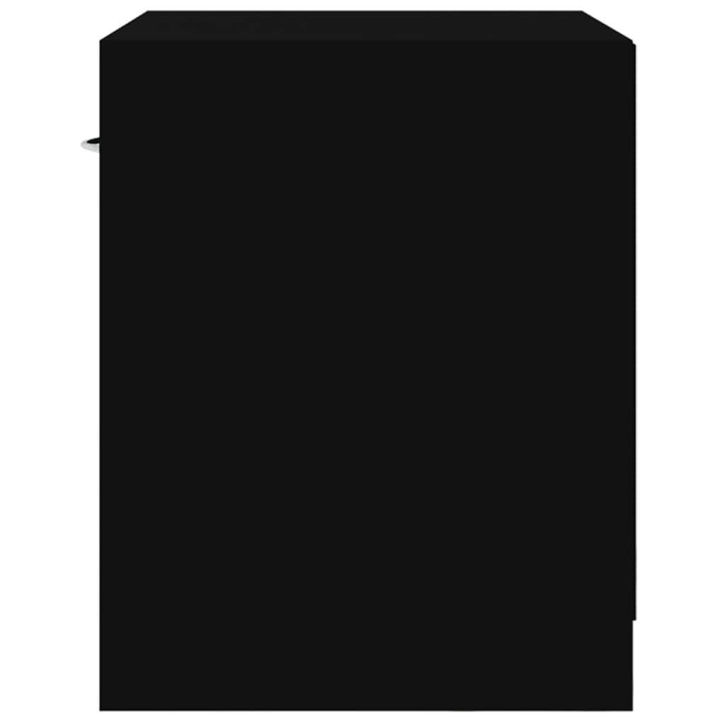 Nachtkastjes 2 st met lade zwart is nu te koop bij PeponiXL, paradijselijk wonen!