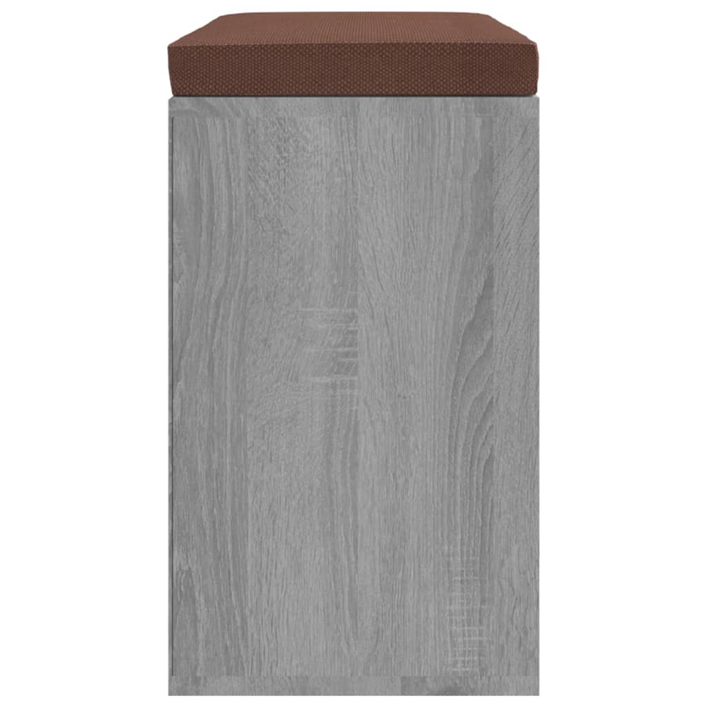 Schoenenbank 103x30x48 cm bewerkt hout grijs sonoma eikenkleur is nu te koop bij PeponiXL, paradijselijk wonen!