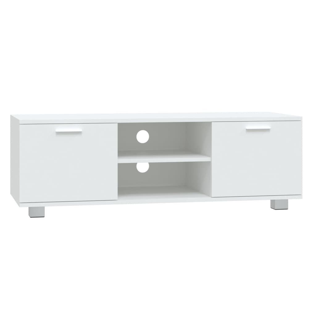 Tv-meubel 120x40,5x35 cm bewerkt hout wit is nu te koop bij PeponiXL, paradijselijk wonen!
