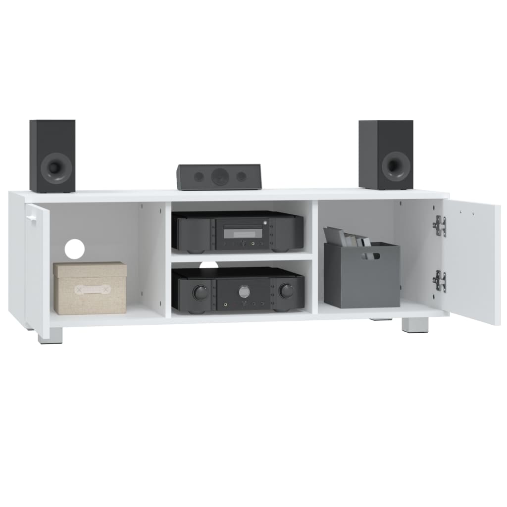 Tv-meubel 120x40,5x35 cm bewerkt hout wit is nu te koop bij PeponiXL, paradijselijk wonen!