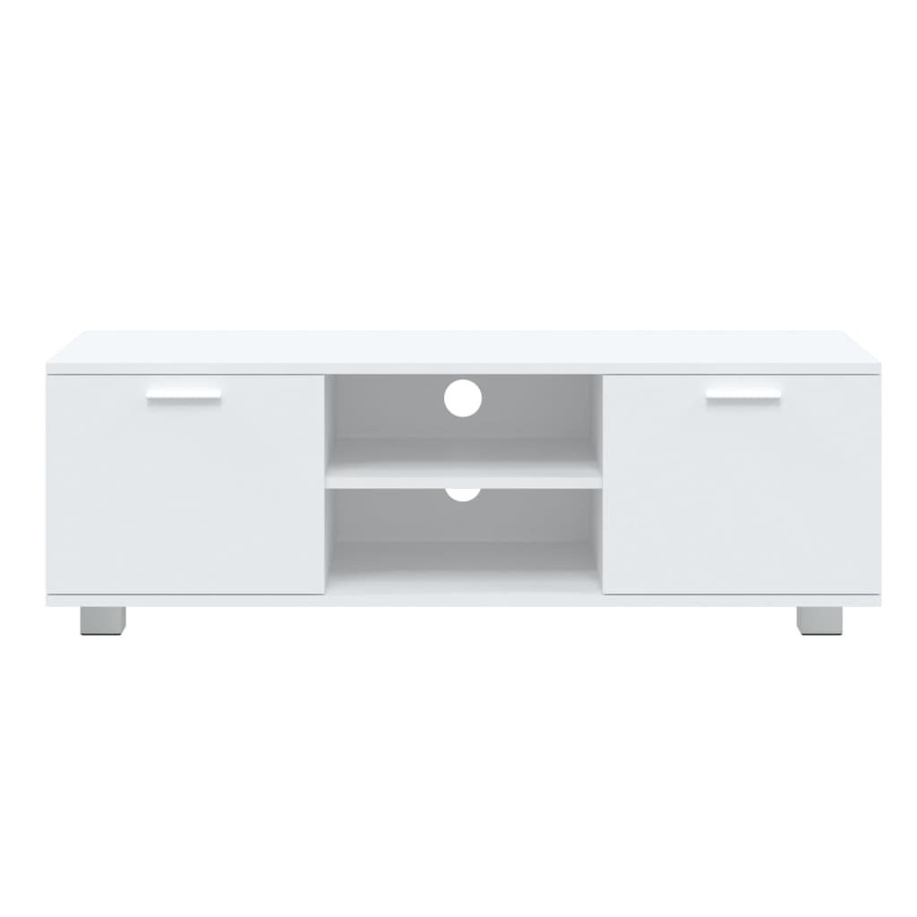 Tv-meubel 120x40,5x35 cm bewerkt hout wit is nu te koop bij PeponiXL, paradijselijk wonen!
