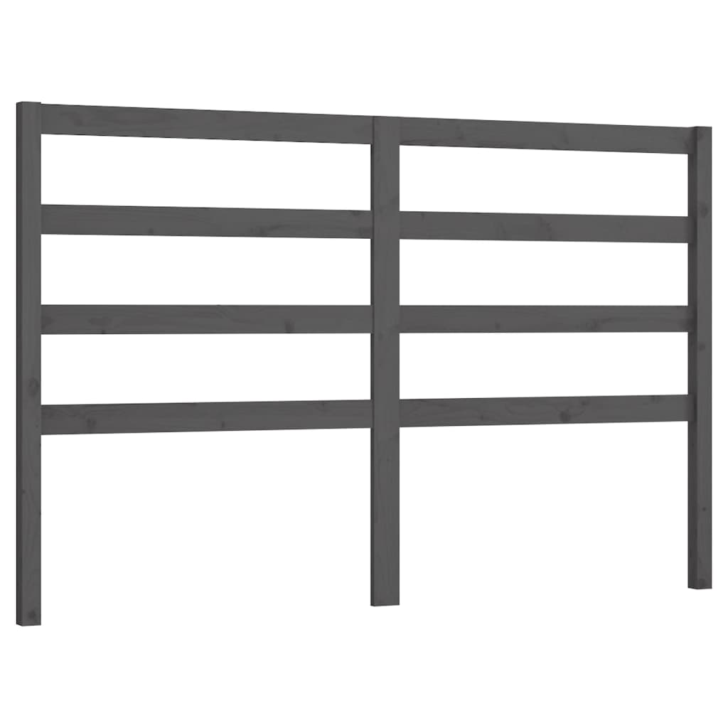 Hoofdbord 126x4x100 cm massief grenenhout grijs is nu te koop bij PeponiXL, paradijselijk wonen!