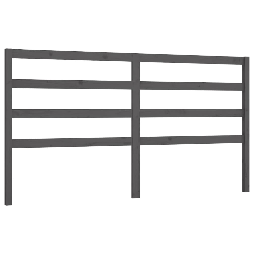 Hoofdbord 206x4x100 cm massief grenenhout grijs is nu te koop bij PeponiXL, paradijselijk wonen!