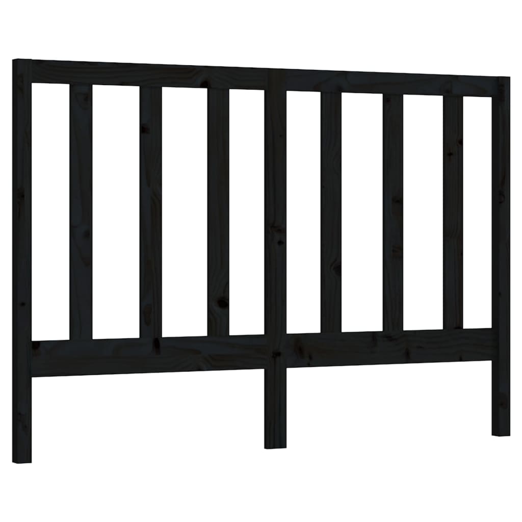Hoofdbord 156x4x100 cm massief grenenhout zwart is nu te koop bij PeponiXL, paradijselijk wonen!