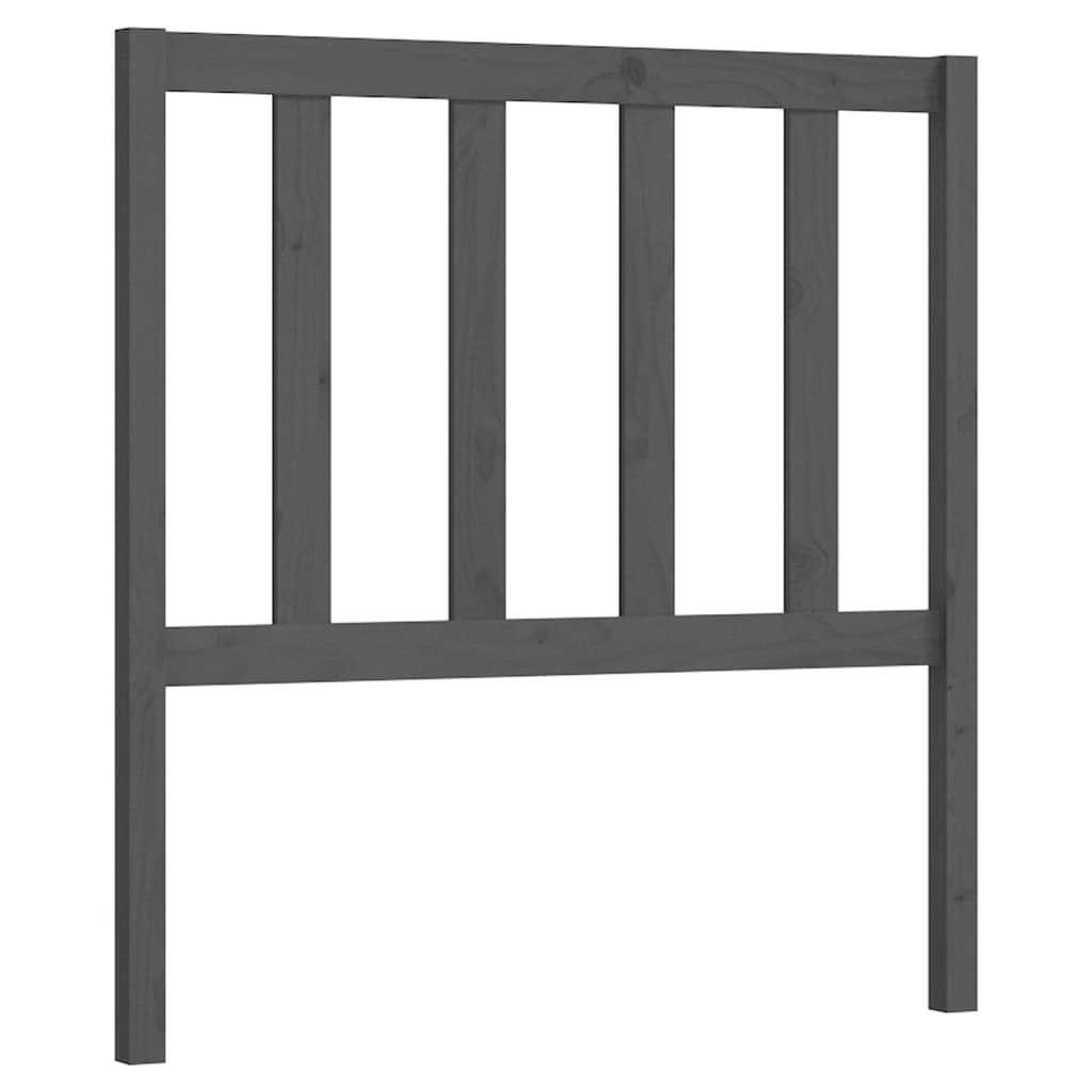 Hoofdbord 96x4x100 cm massief grenenhout grijs is nu te koop bij PeponiXL, paradijselijk wonen!