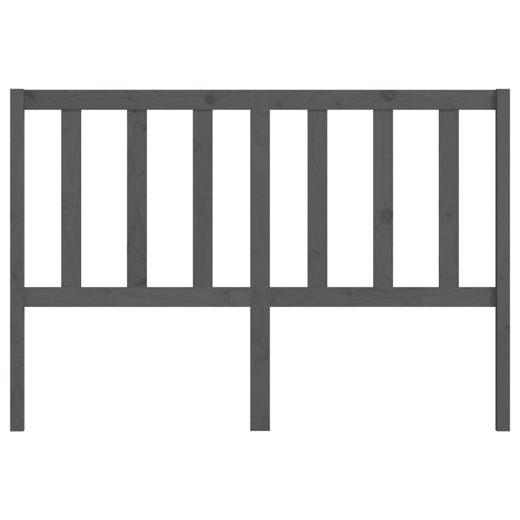 Hoofdbord 126x4x100 cm massief grenenhout grijs is nu te koop bij PeponiXL, paradijselijk wonen!