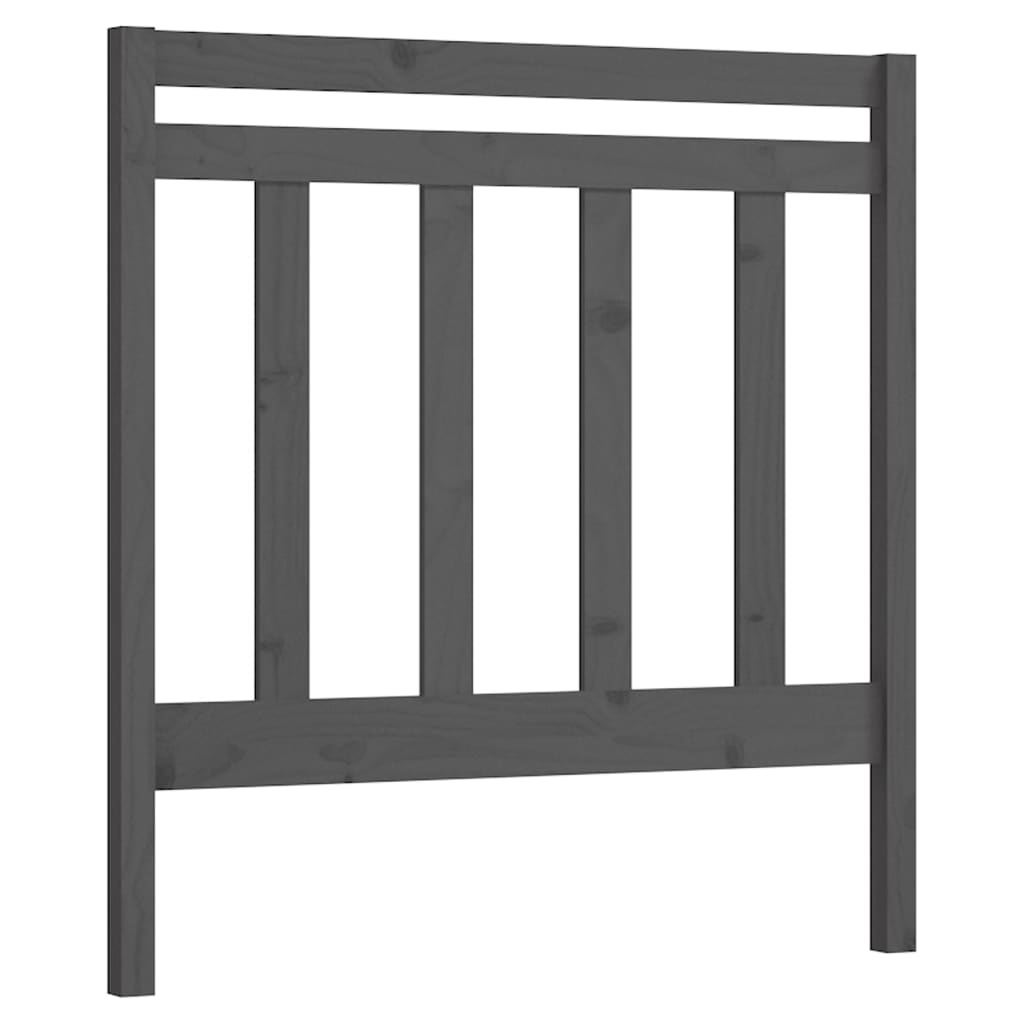 Hoofdbord 81x4x100 cm massief grenenhout grijs is nu te koop bij PeponiXL, paradijselijk wonen!