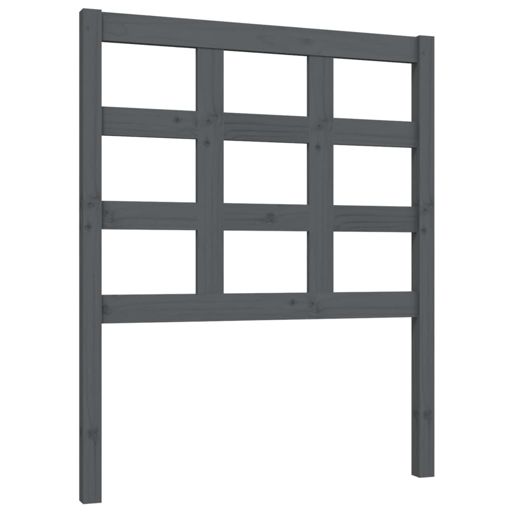 Hoofdbord 80,5x4x100 cm massief grenenhout grijs is nu te koop bij PeponiXL, paradijselijk wonen!